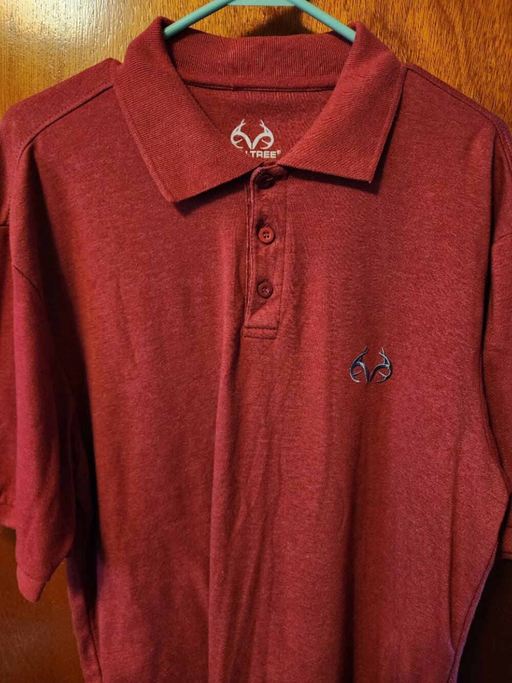 Men's XL Realtree Red Short Sleeve Polo Shirt